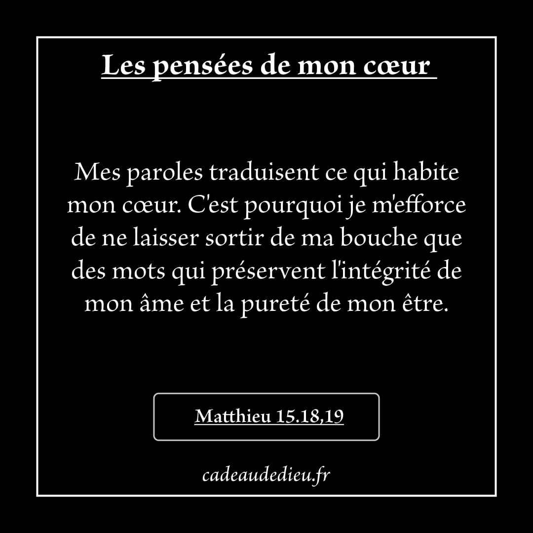 Les pensées de mon cœur