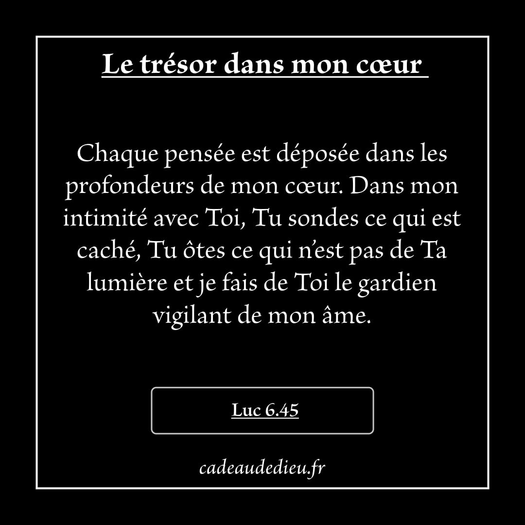 Le trésor dans mon cœur