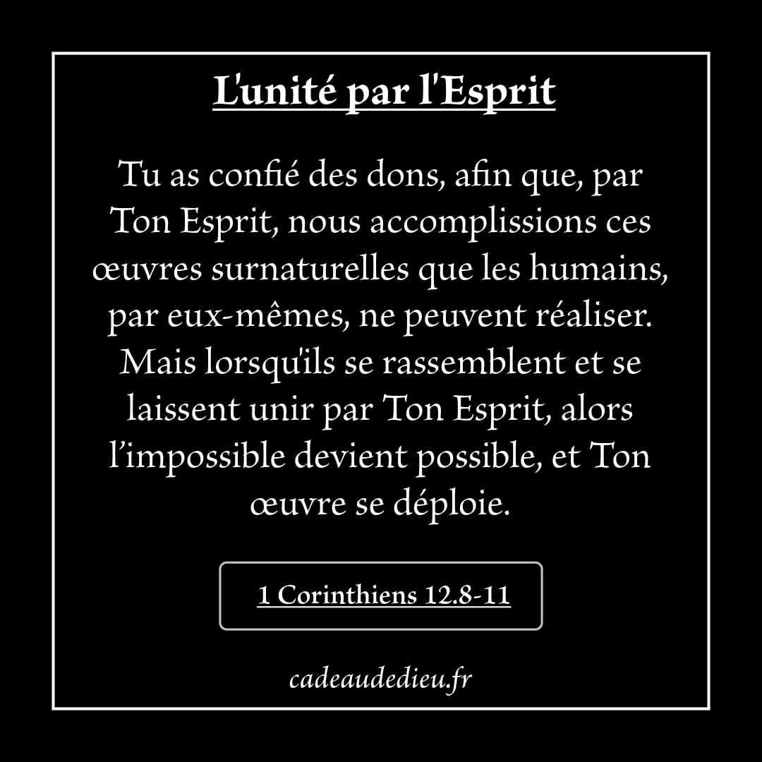 L'unité par l'Esprit