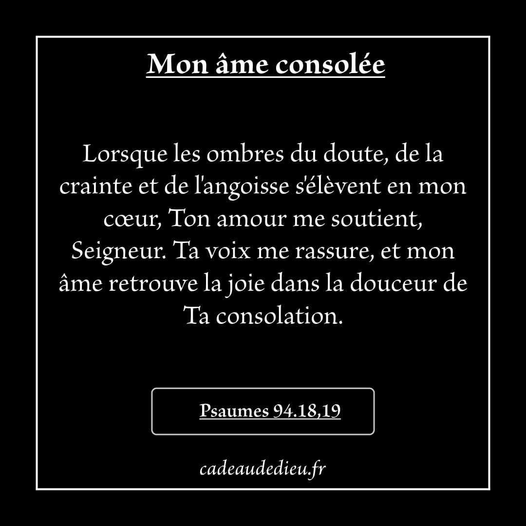 Mon âme consolée