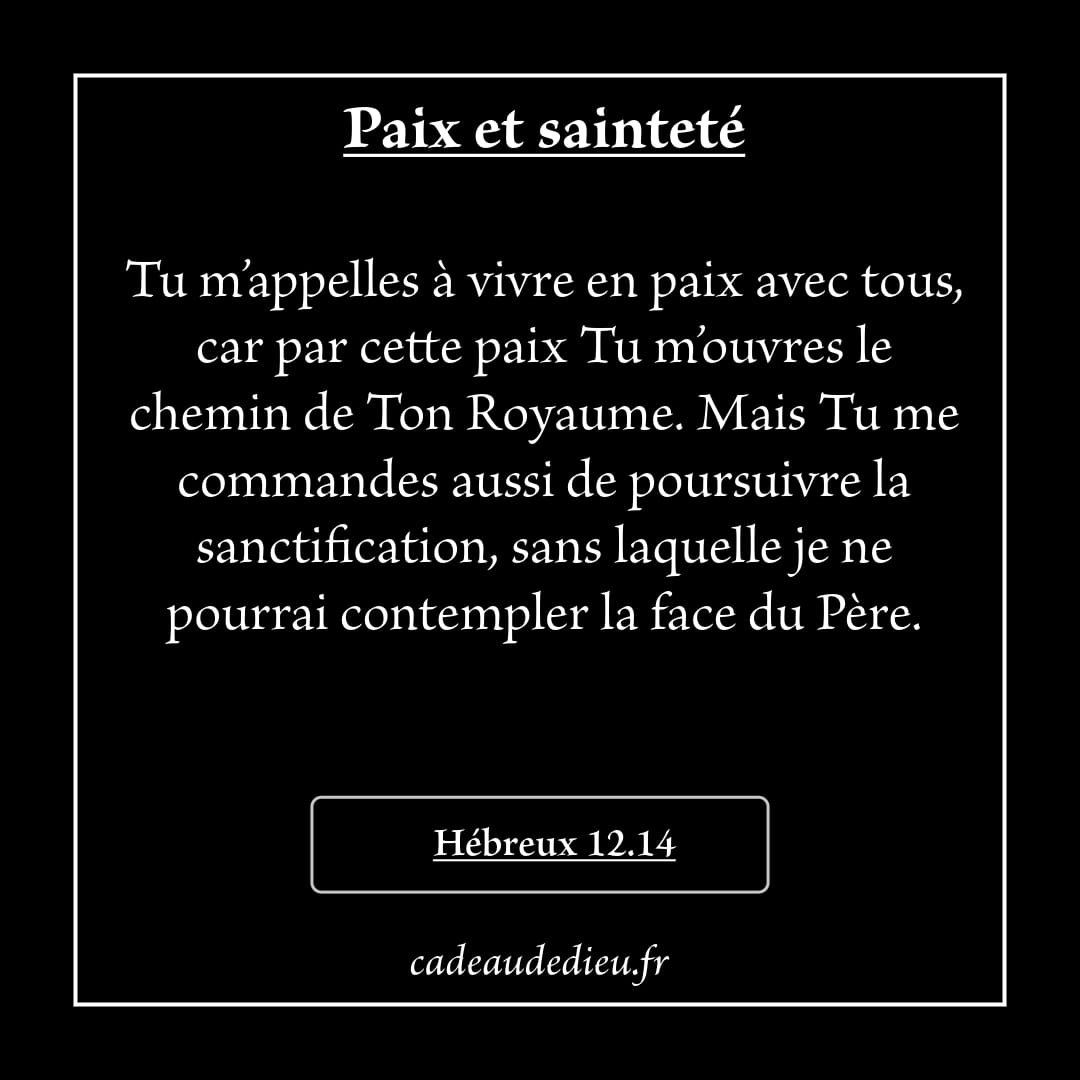 Paix et sainteté
