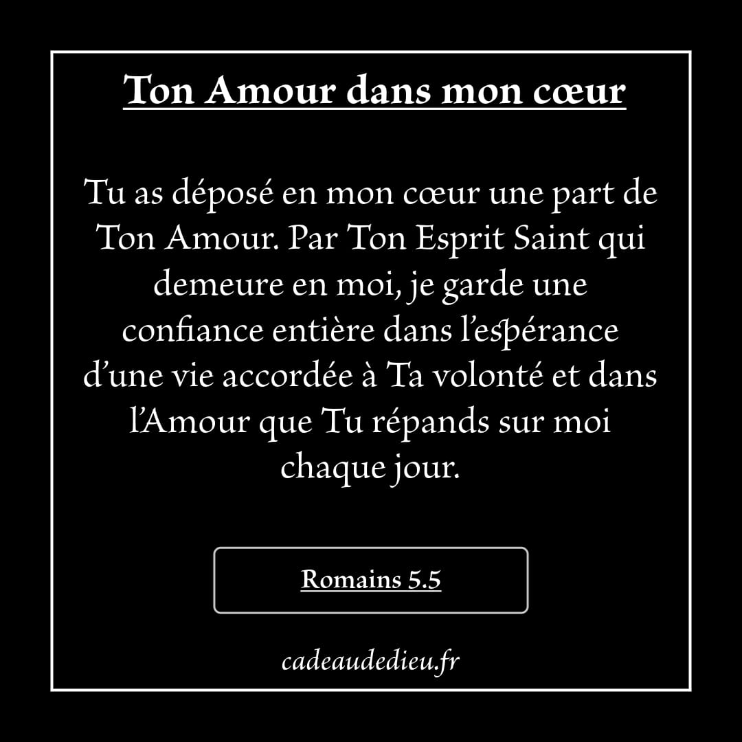 Ton Amour dans mon coeur