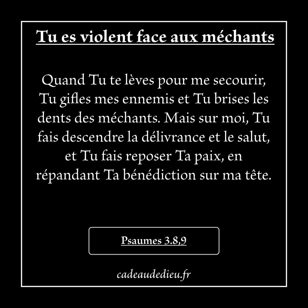 Tu es violent face aux méchants
