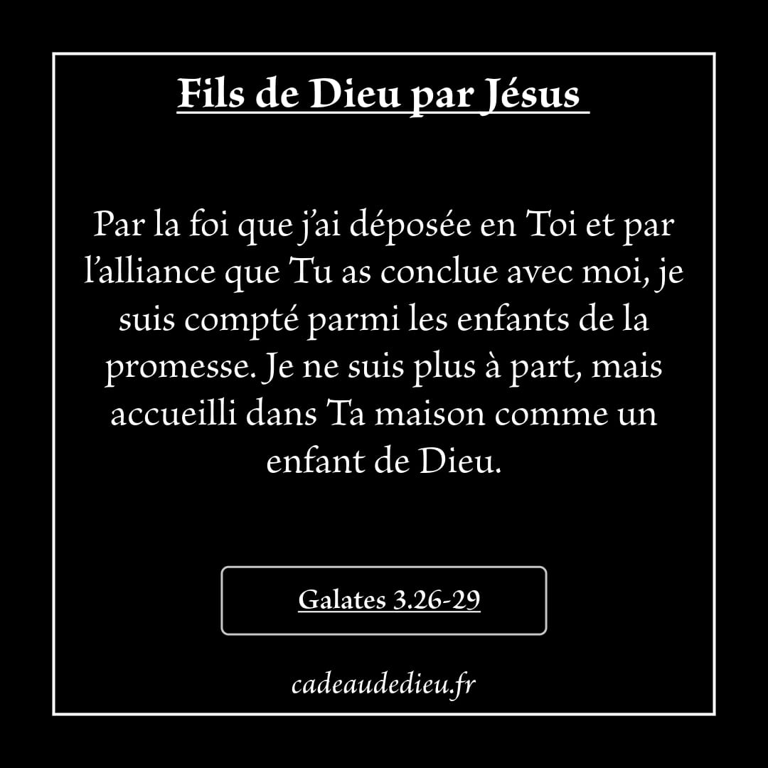 Fils de Dieu par Jésus