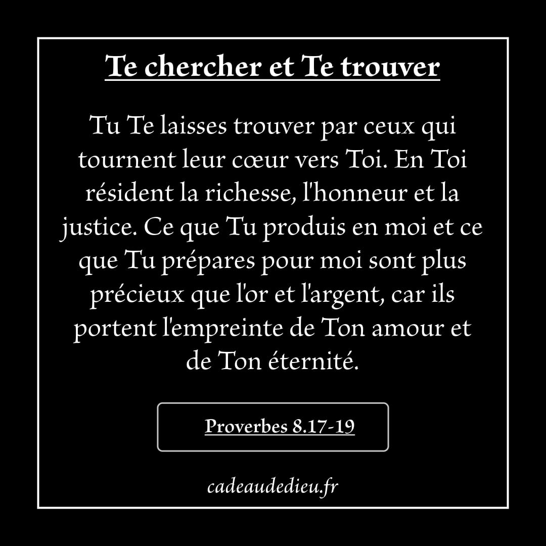 Te chercher et Te trouver