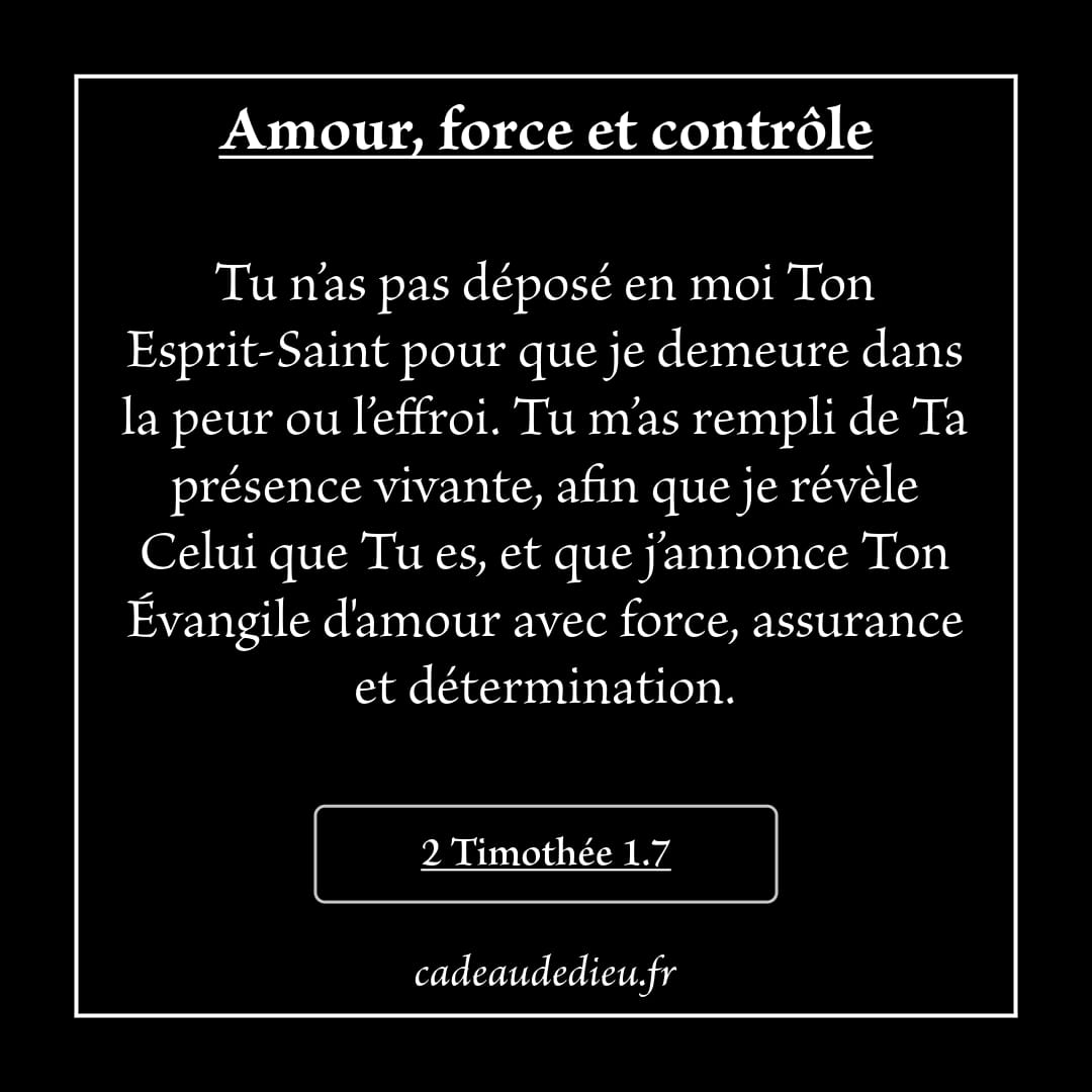 Amour, force et contrôle