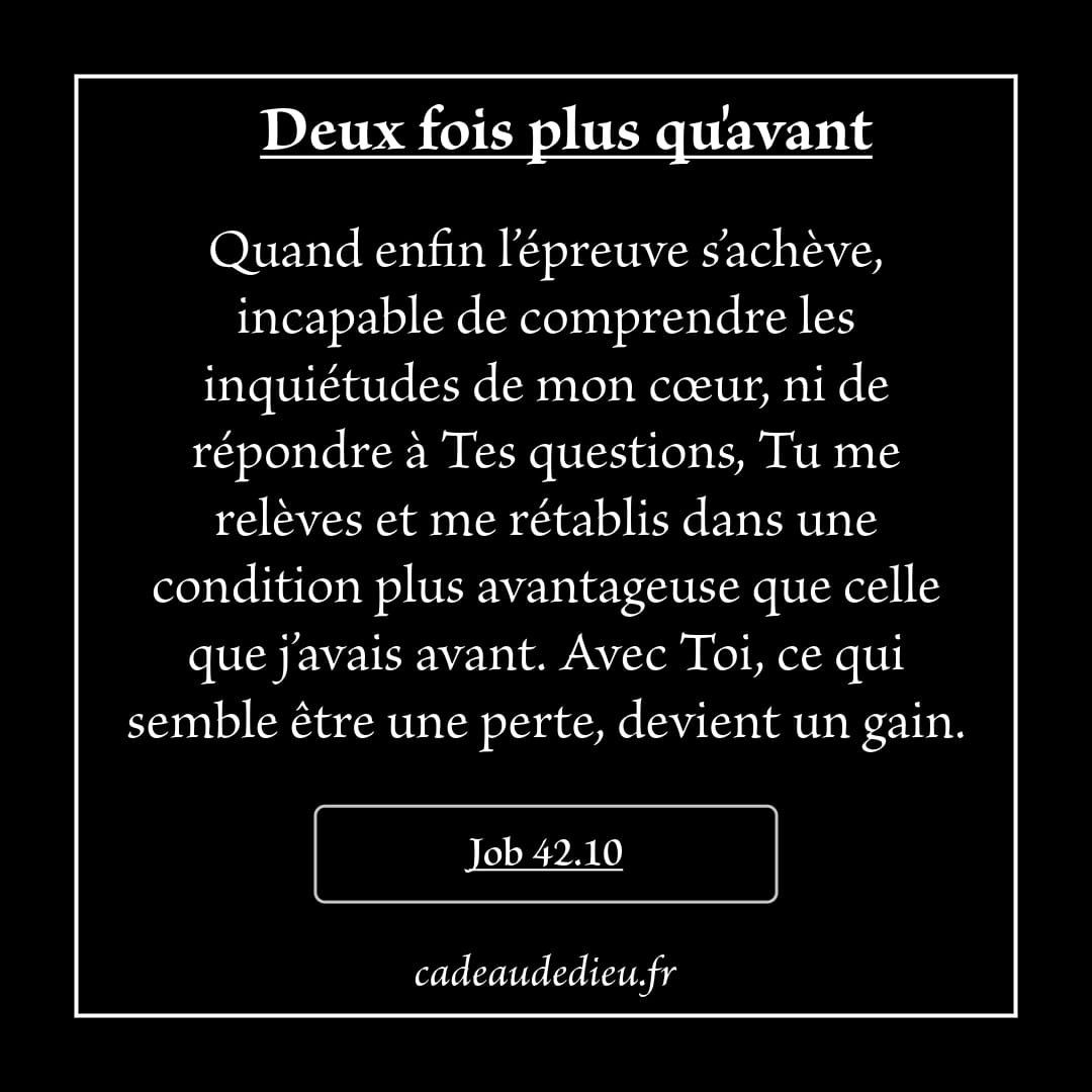 Deux fois plus qu'avant