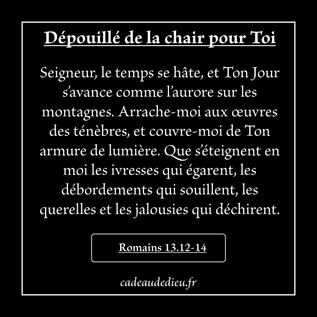 Dépouillé de la chair pour Toi