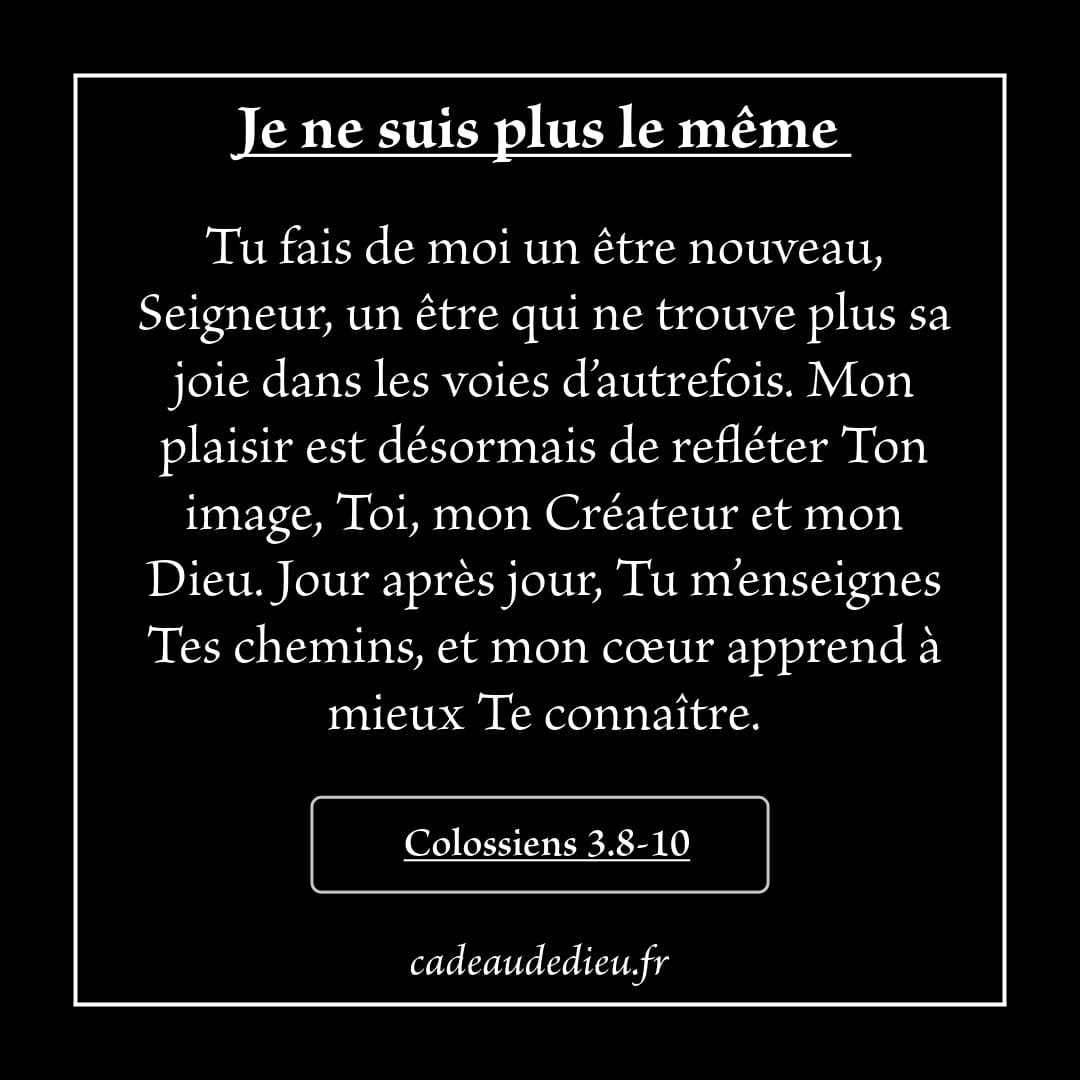Je ne suis plus le même