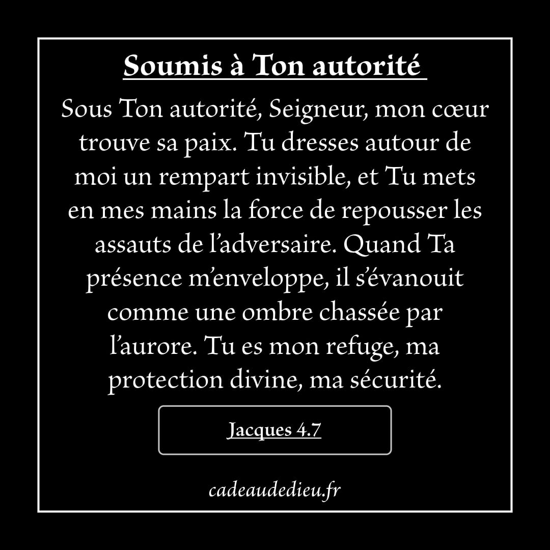 Soumis à Ton autorité