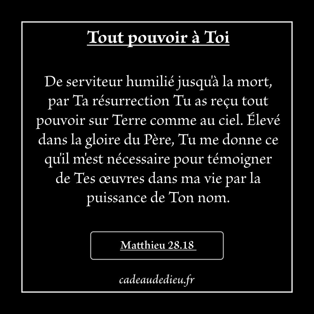 Tout pouvoir à Toi