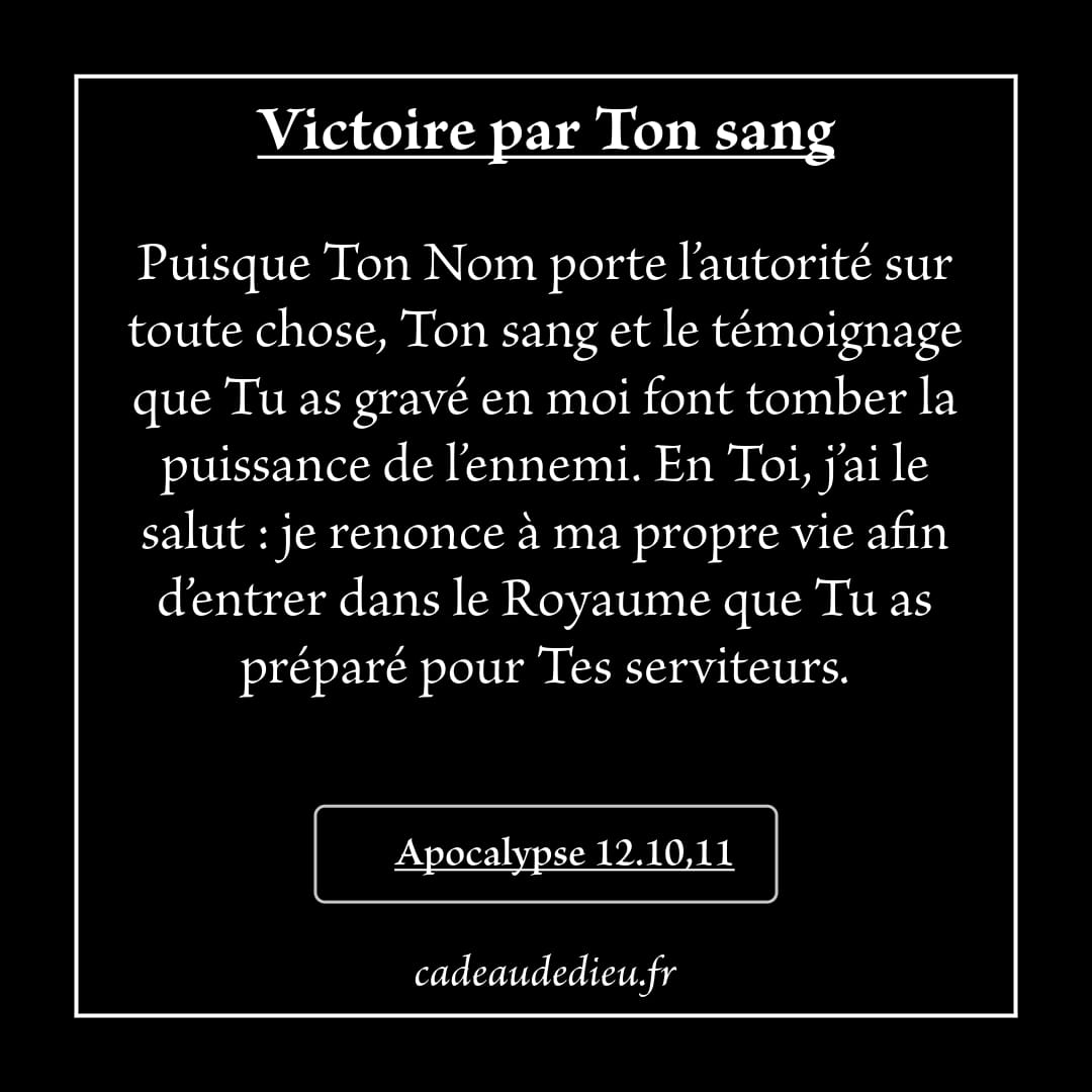 Victoire par Ton sang