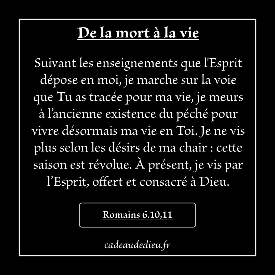 De la mort à la vie