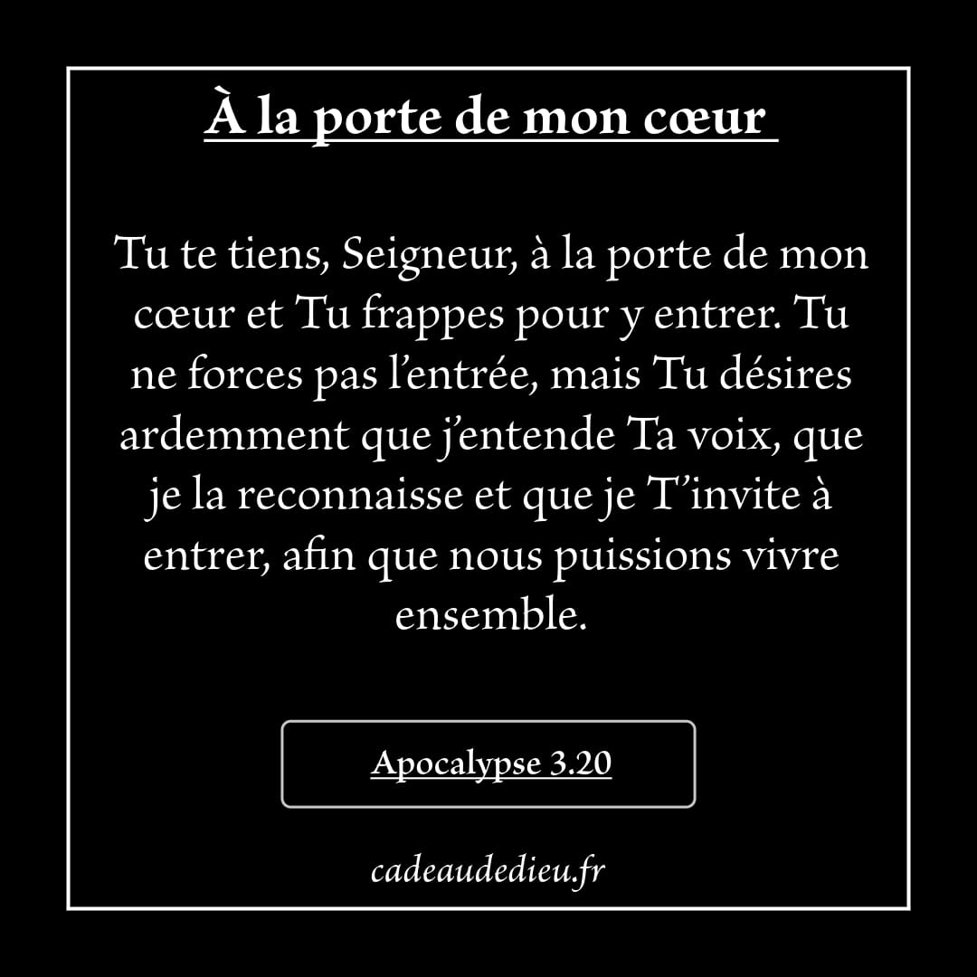 À la porte de mon cœur