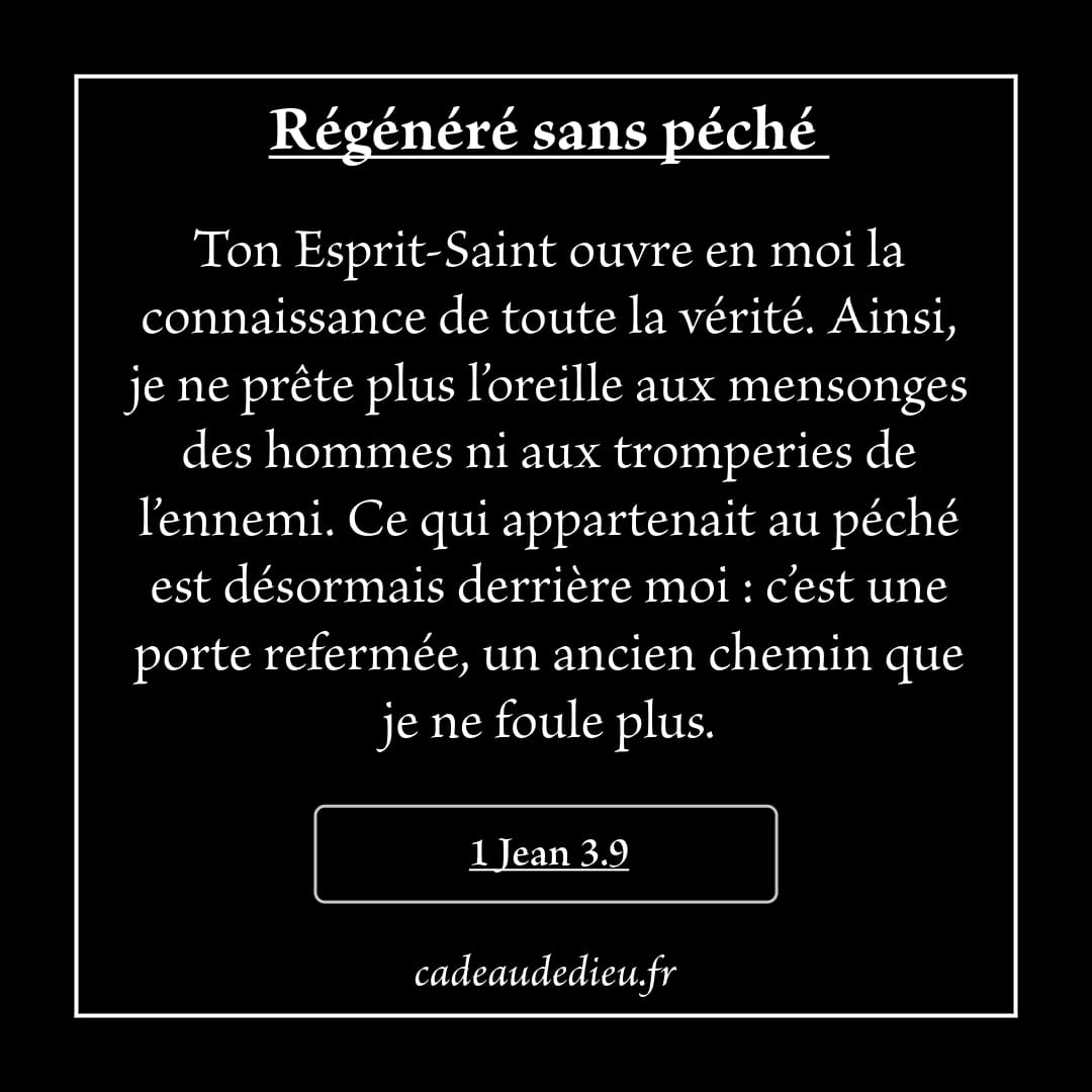 Régénéré sans péché