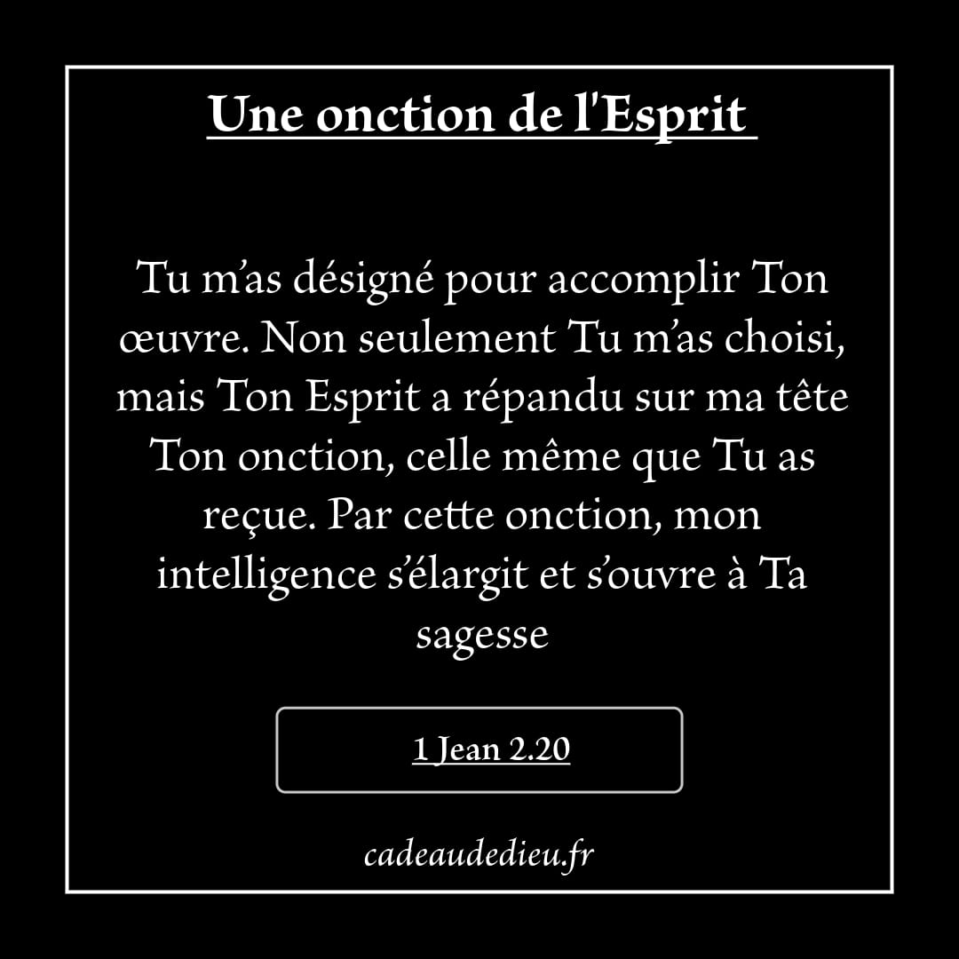 Une onction de l'Esprit
