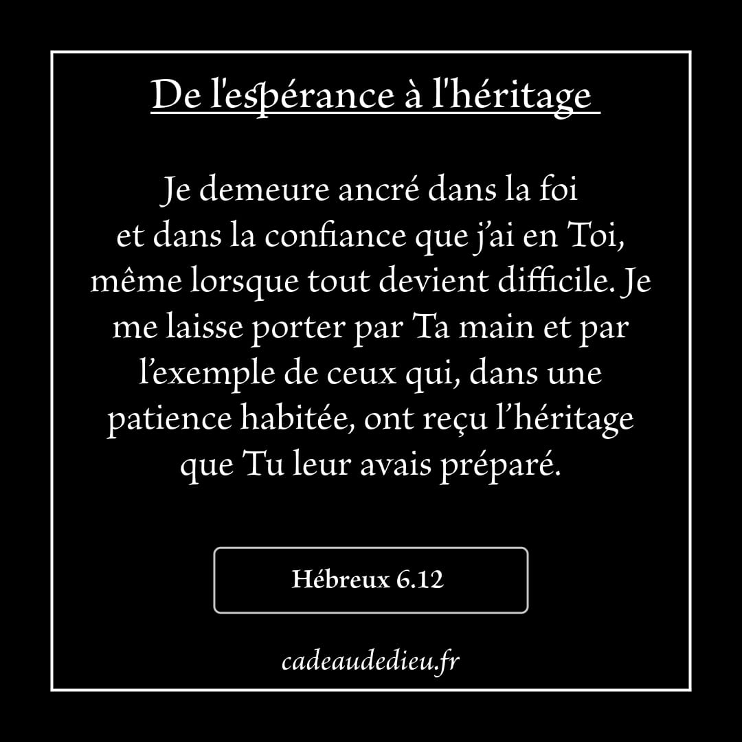 De l'espérance à l'héritage