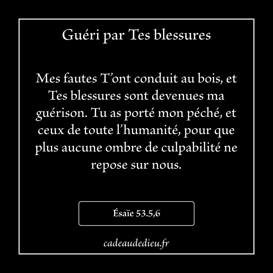 Guéri par Tes blessures