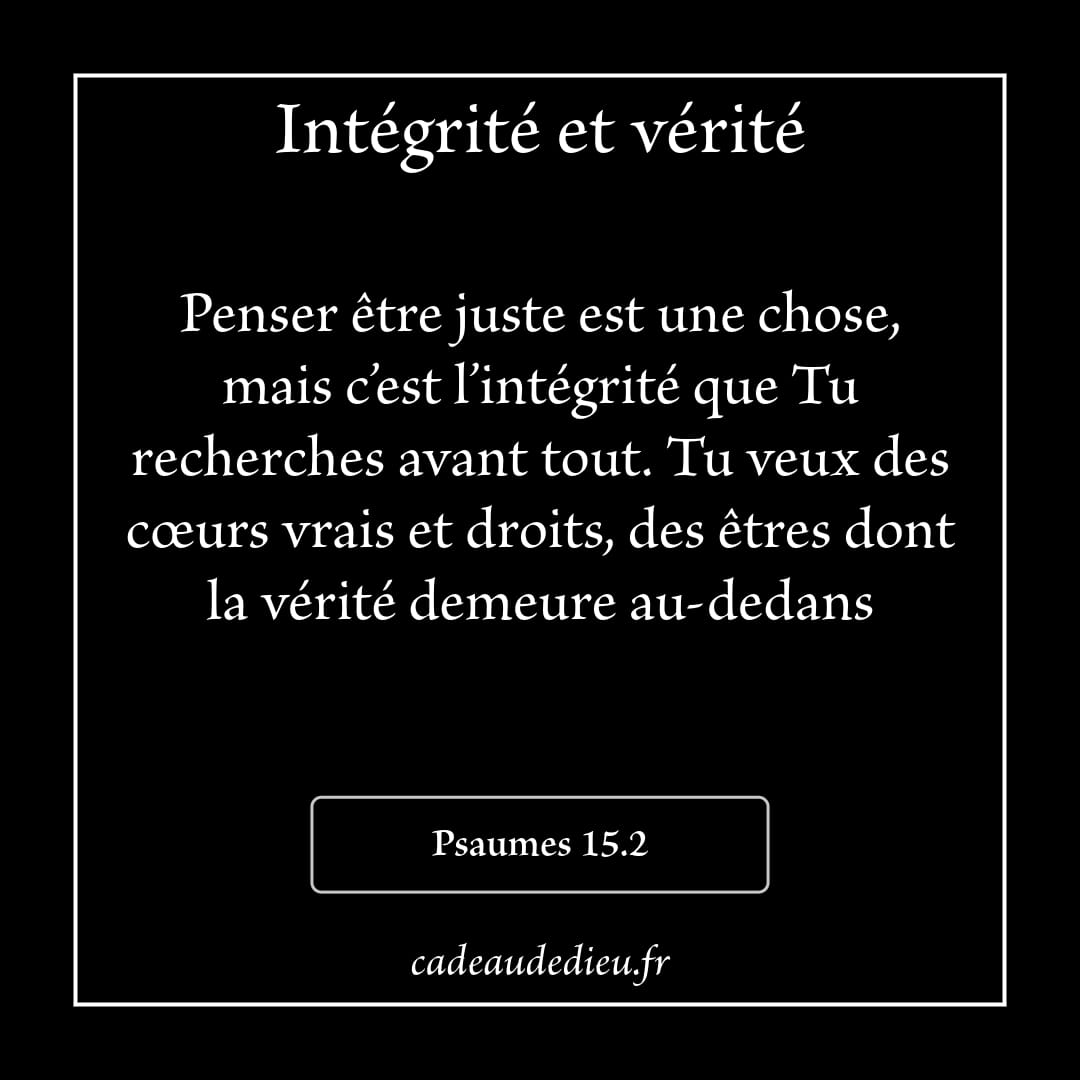 Intégrité et vérité