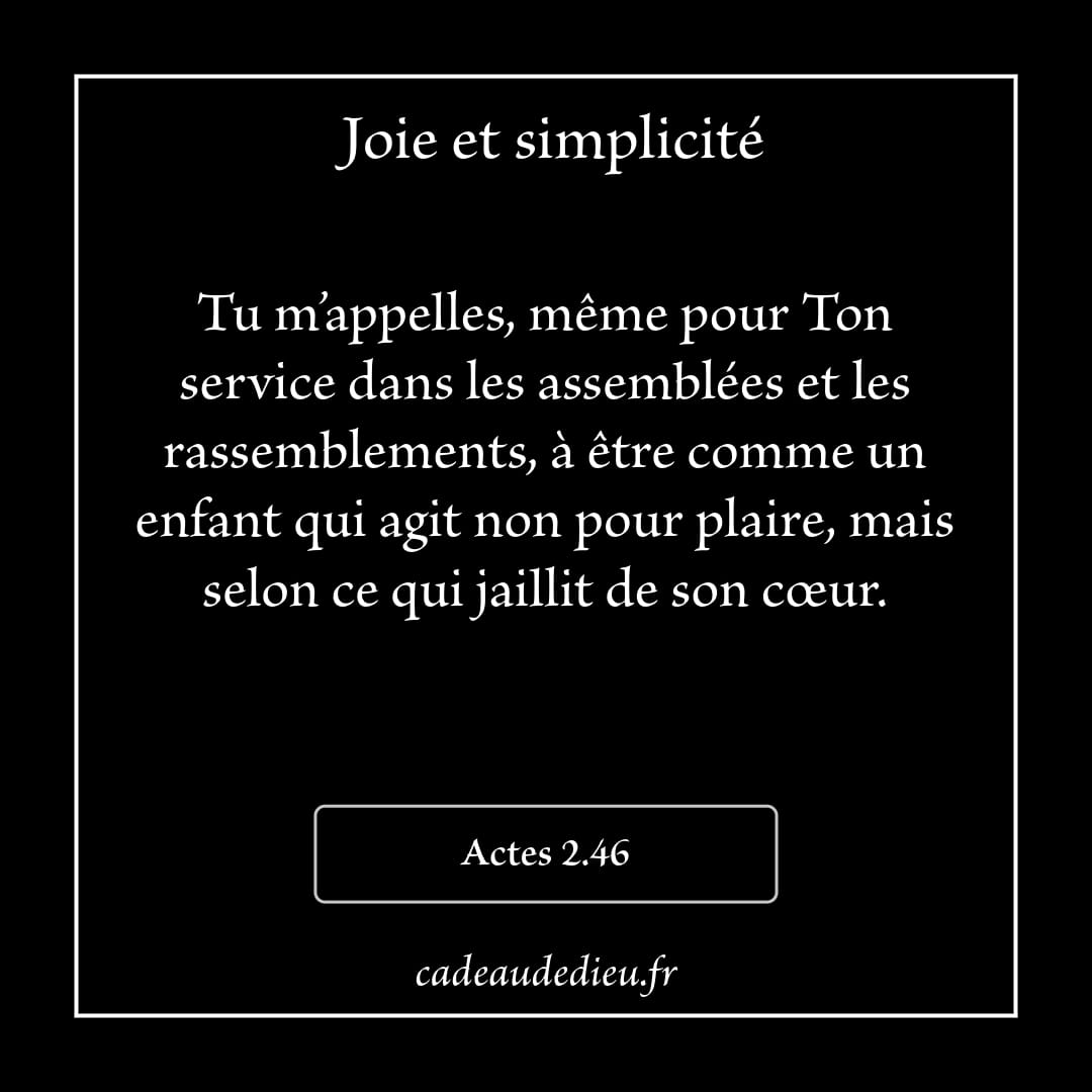 Joie et simplicité