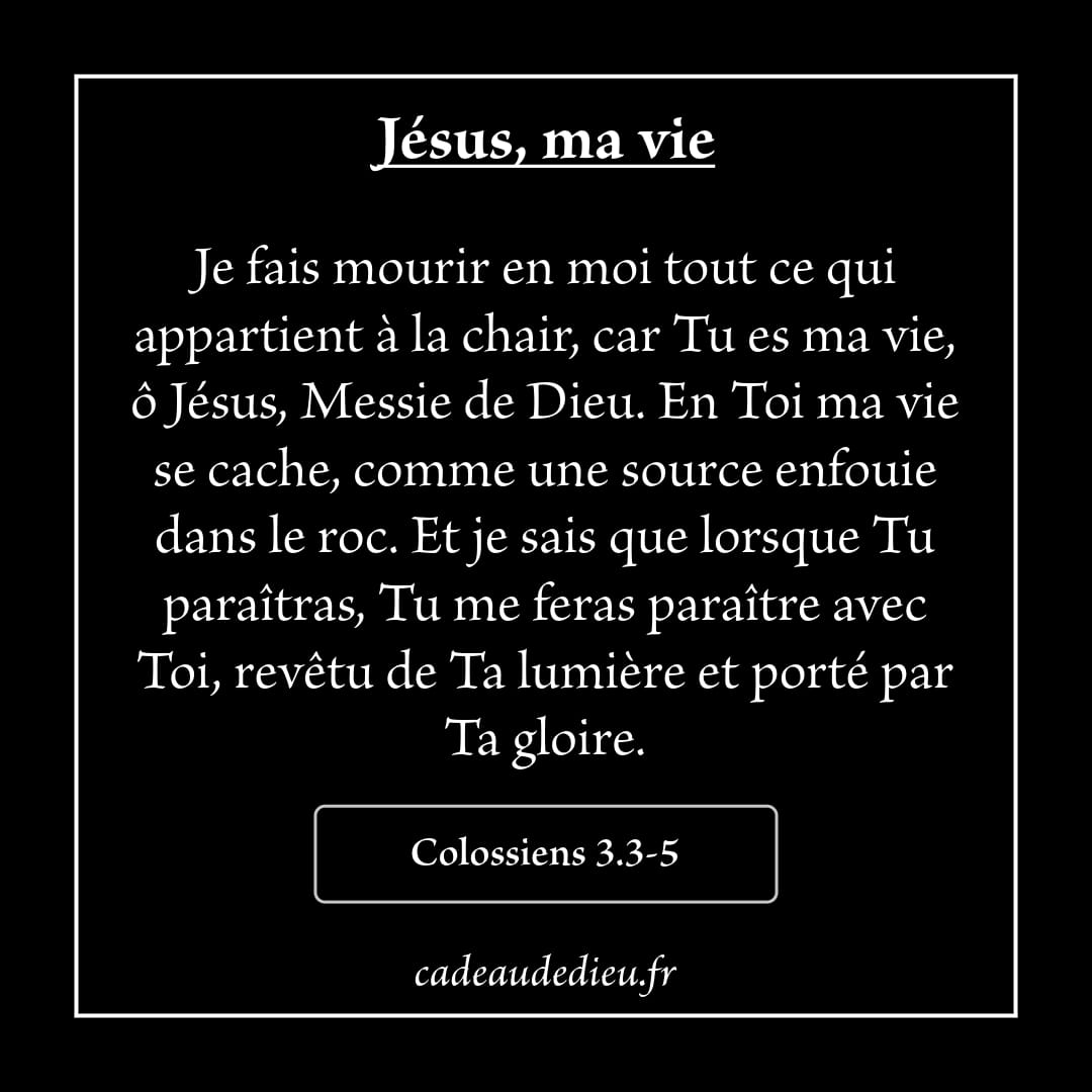 Jésus ma vie