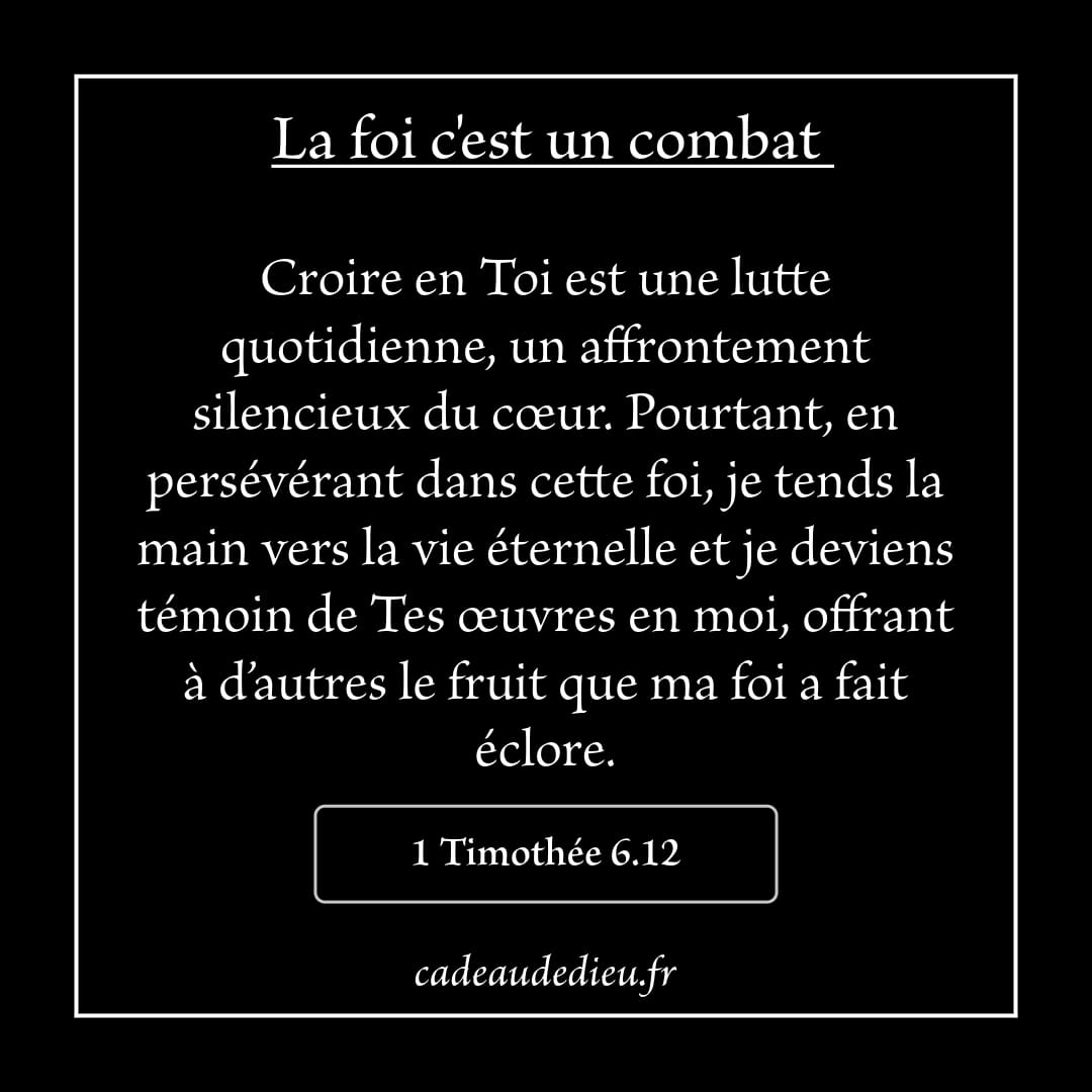 La foi c'est un combat