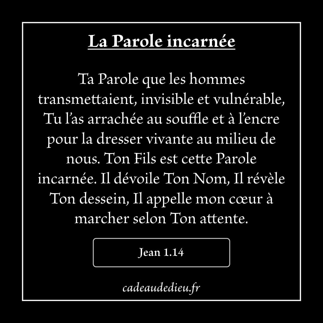 La Parole incarnée