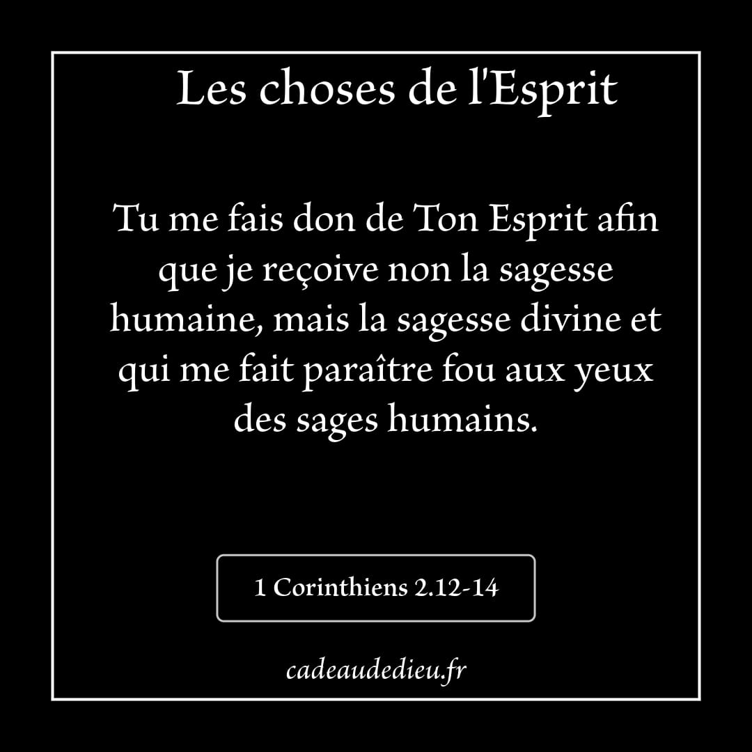 Les choses de l'Esprit