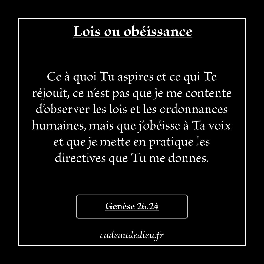 Lois ou obéissance