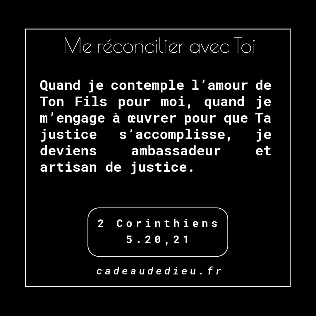 Me réconcilier avec Toi