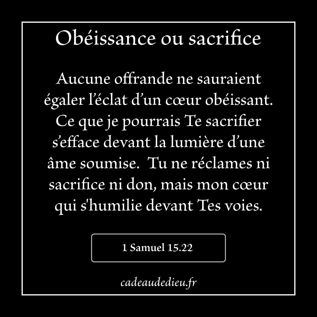 Obéissance ou sacrifice