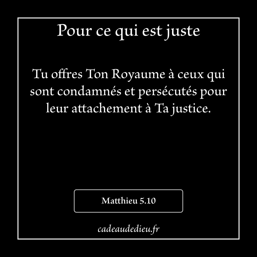 Pour ce qui est juste