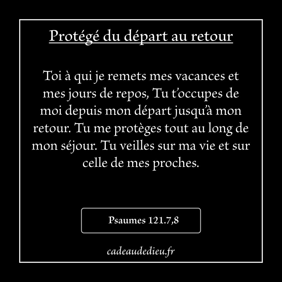 Protégé du départ au retour