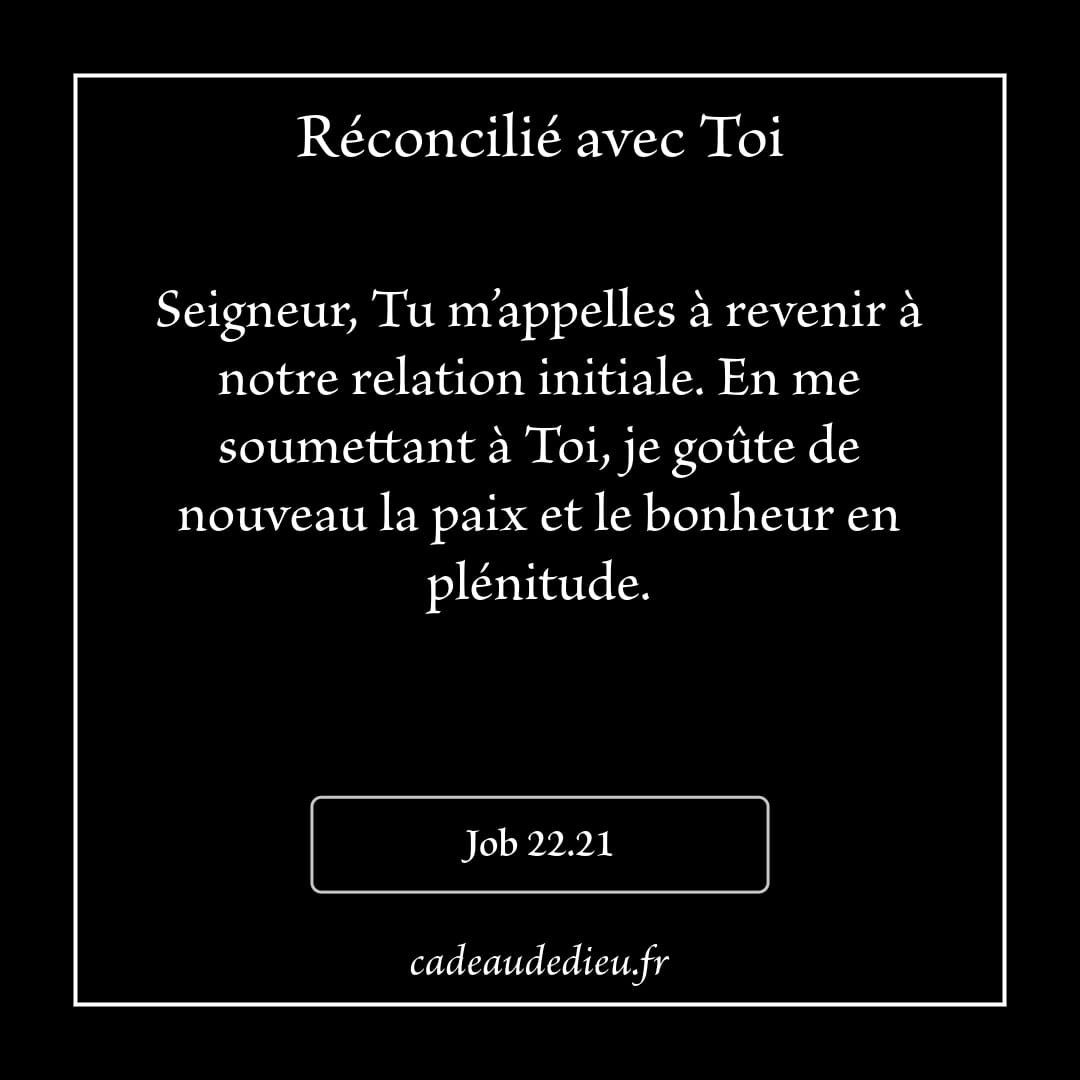 Réconcilié avec Toi