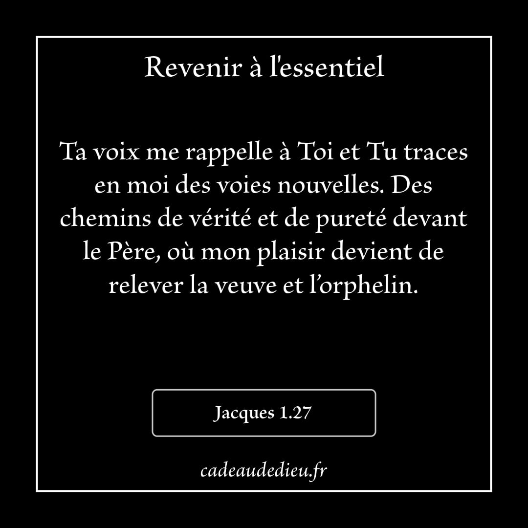 Revenir à l'essentiel