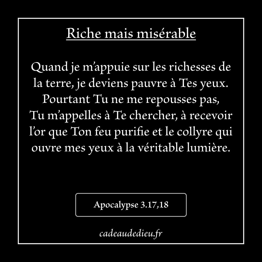 Riche mais misérable