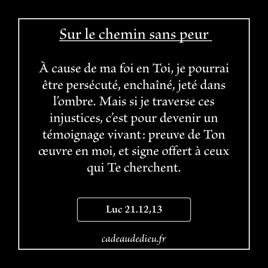 Sur le chemin sans peur