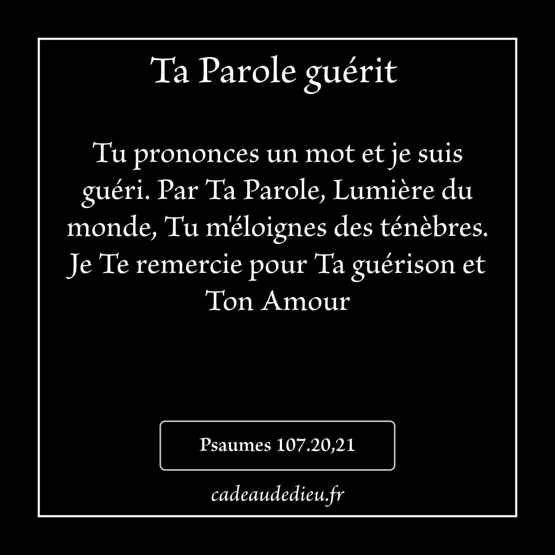 Ta Parole guérit