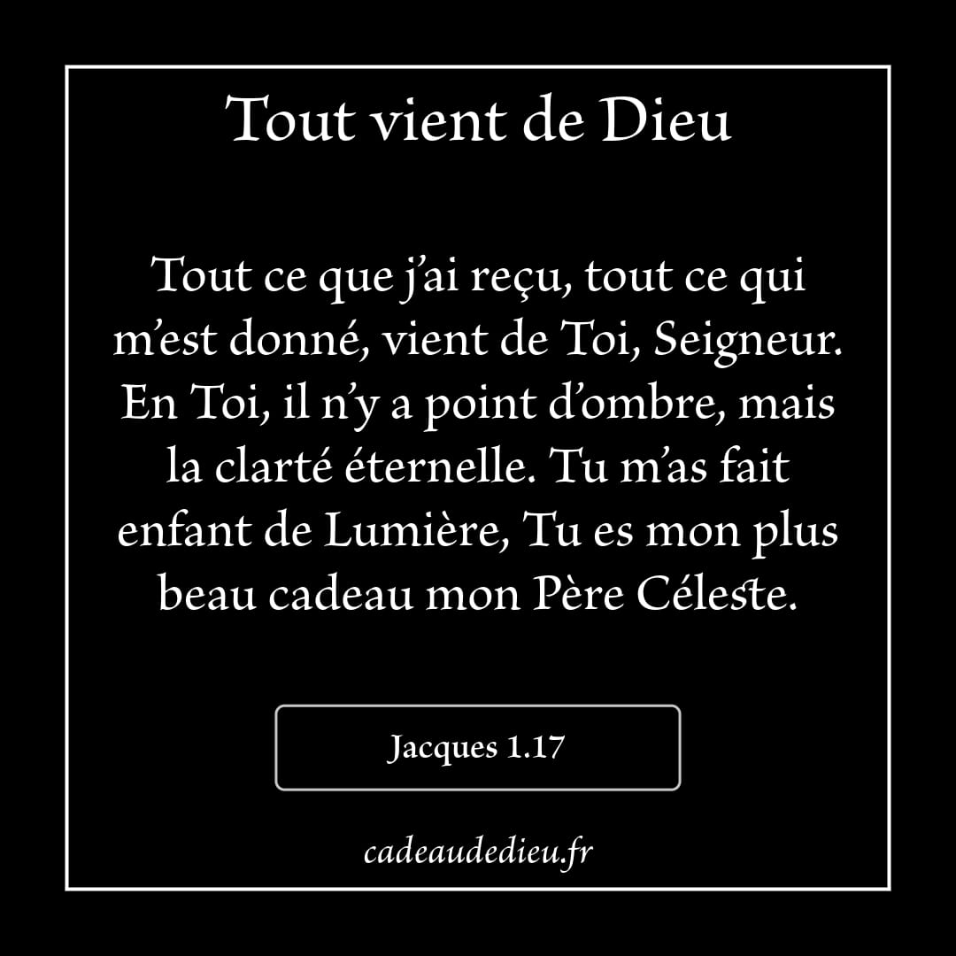 Tout vient de Dieu