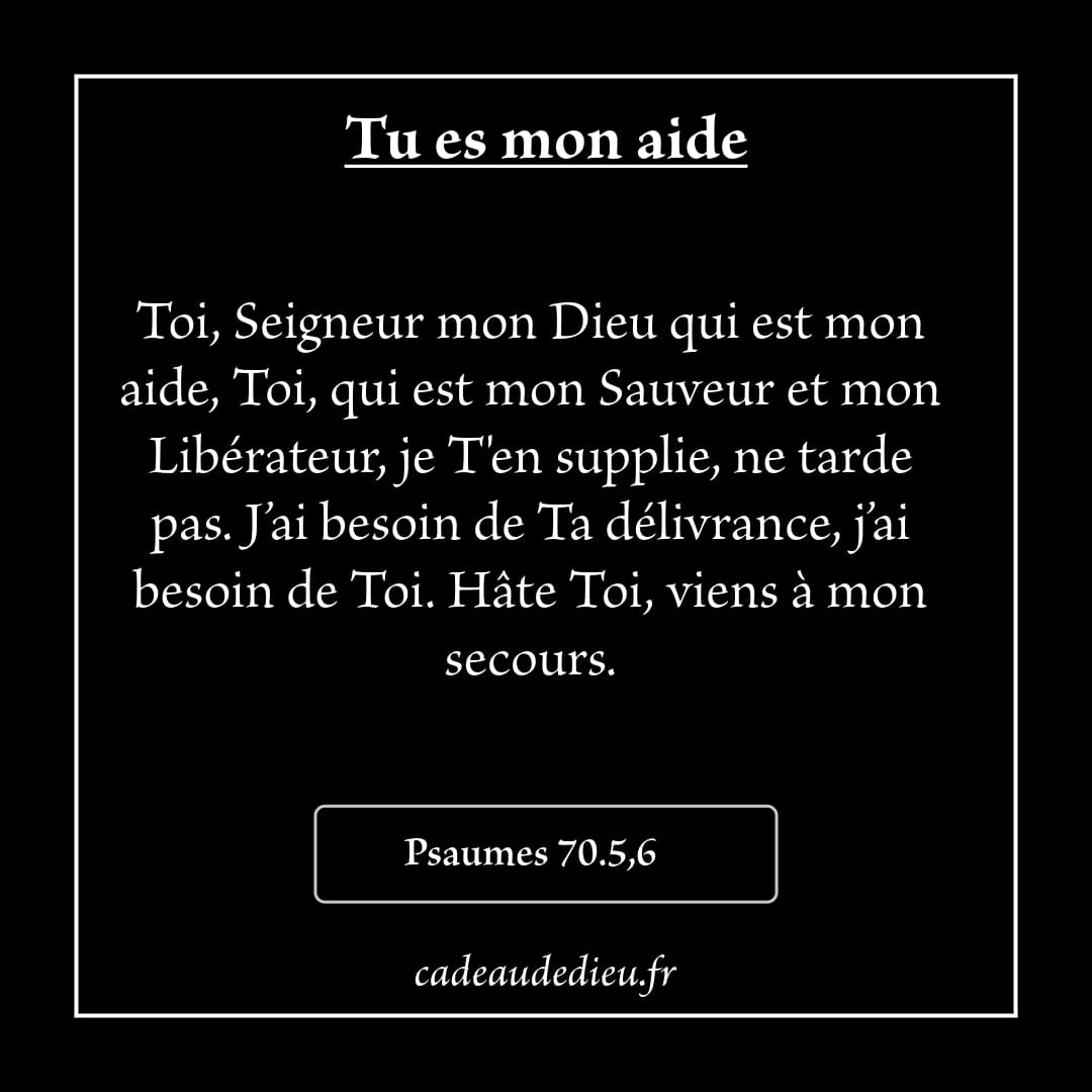 Tu es mon aide