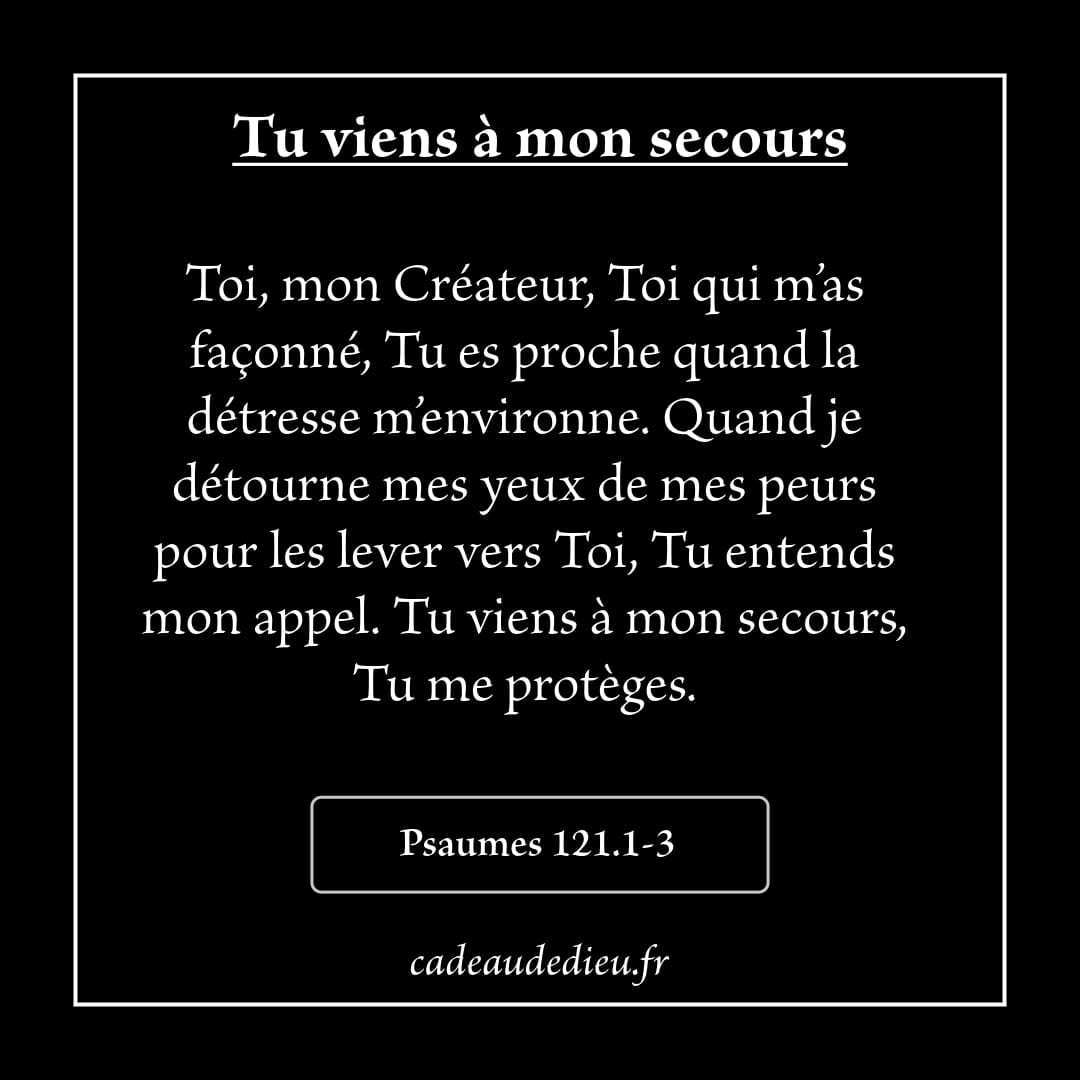 Tu viens à mon secours
