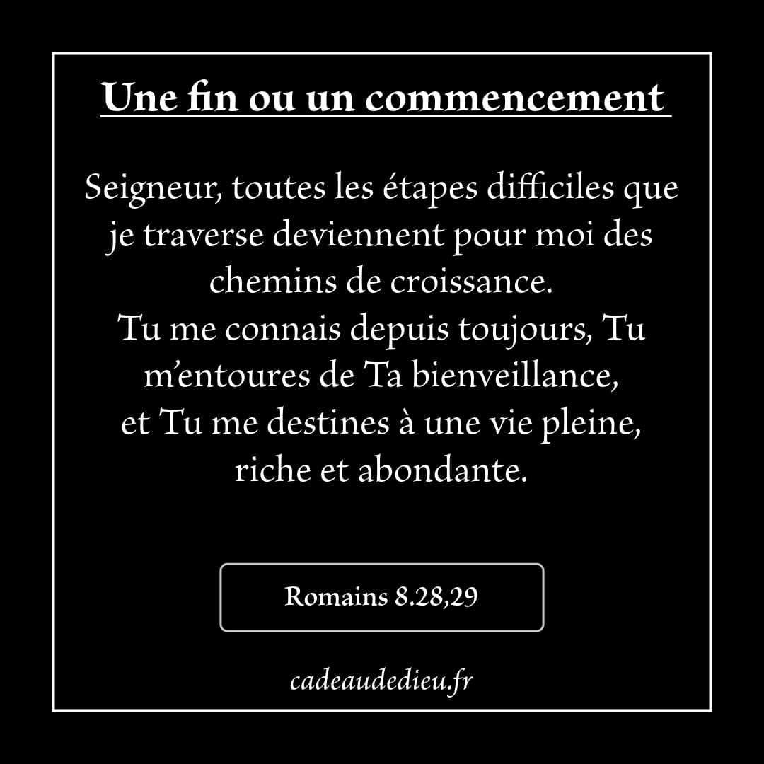 Une fin ou un commencement