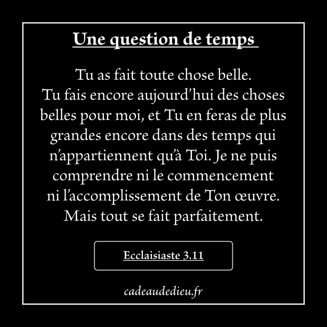 Une question de temps