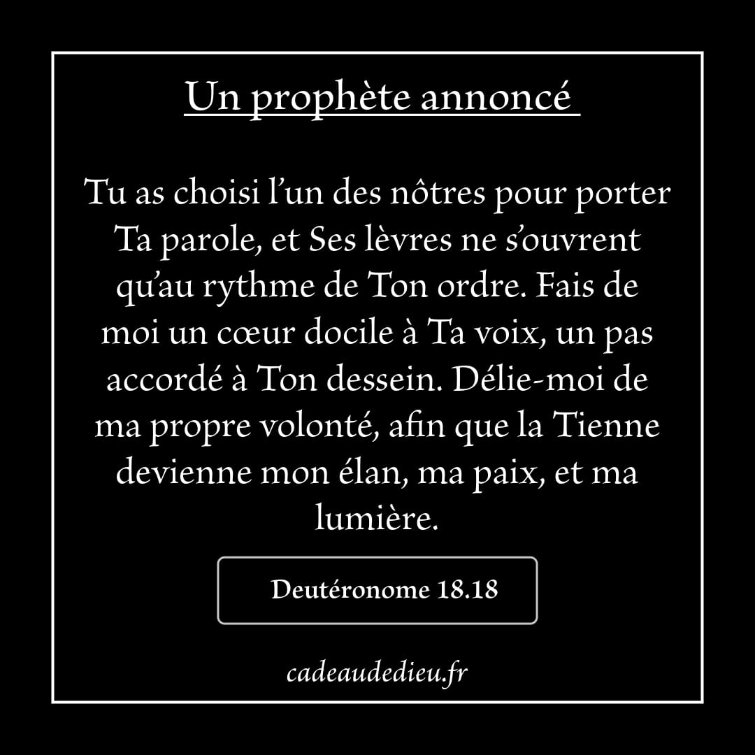 Un prophète annoncé